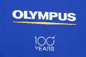 Logo mark for Olympus' 100th anniversary